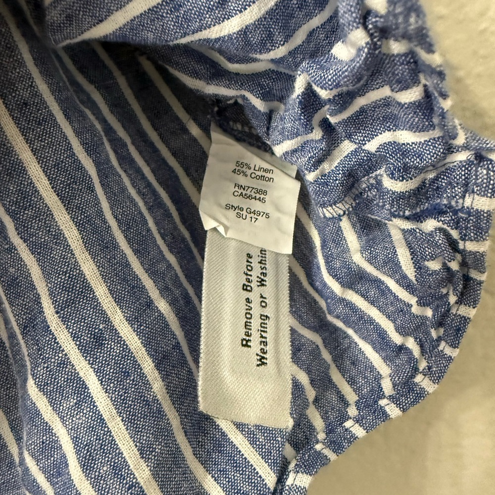 Madewell Striped Ruffle Off-Shoulder Top - Picture 2 of 4